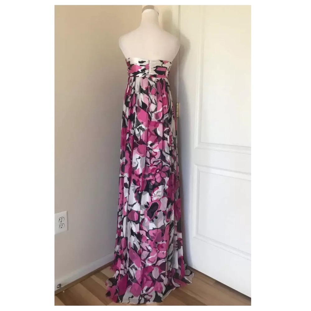 Marc Bower Glamit Strapless Floral Silk Gown - Picture 6 of 12